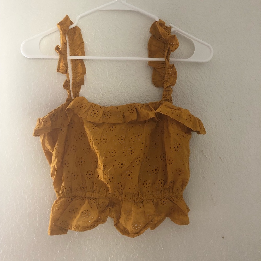 Gold 100% Cotton Crop Tank